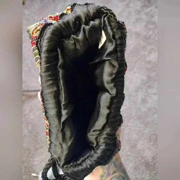 Vintage Heavily Beaded Multicolor Shoulder Bag Purse - Picture 11 of 16